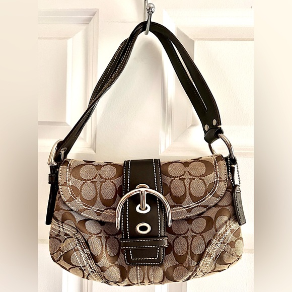 Coach Handbags - Coach Vintage CC Signature canvas and leather shoulder bag